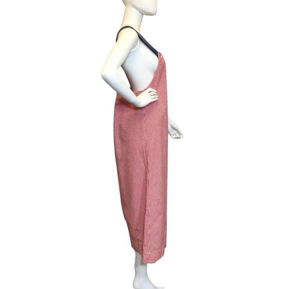 Bechamel 8 Gingham Long Maxi Dress Checkered Ladybug Jumper Teacher Summer Fall - Picture 5 of 11
